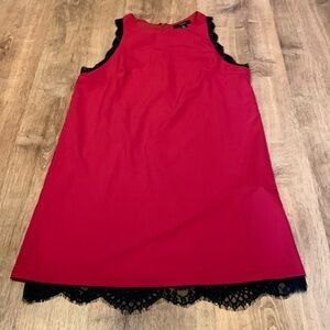 Forever 21 Red Dress with Black Lace Detail